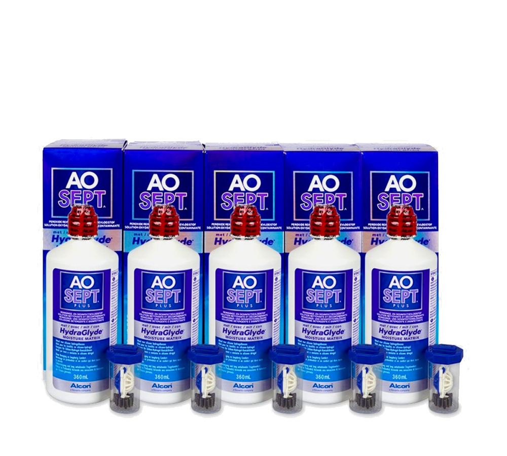 AOSept Plus HydraGlyde Sparset (5x360ml)