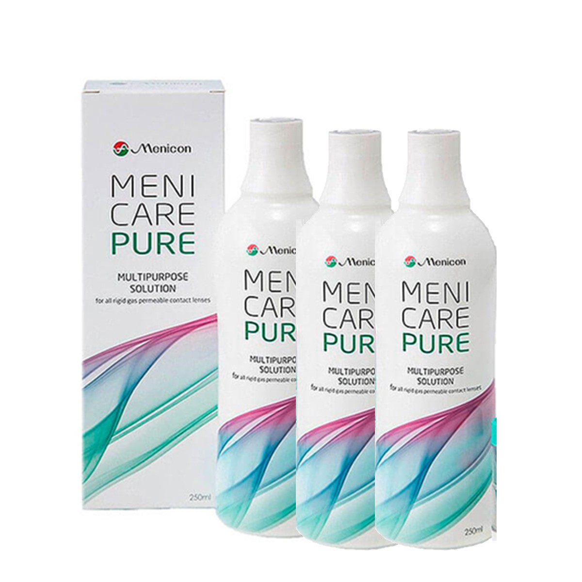 Menicare Pure Voordeelpakket (3x250ml) - Lenzenvloeistof > | 123Optic.com